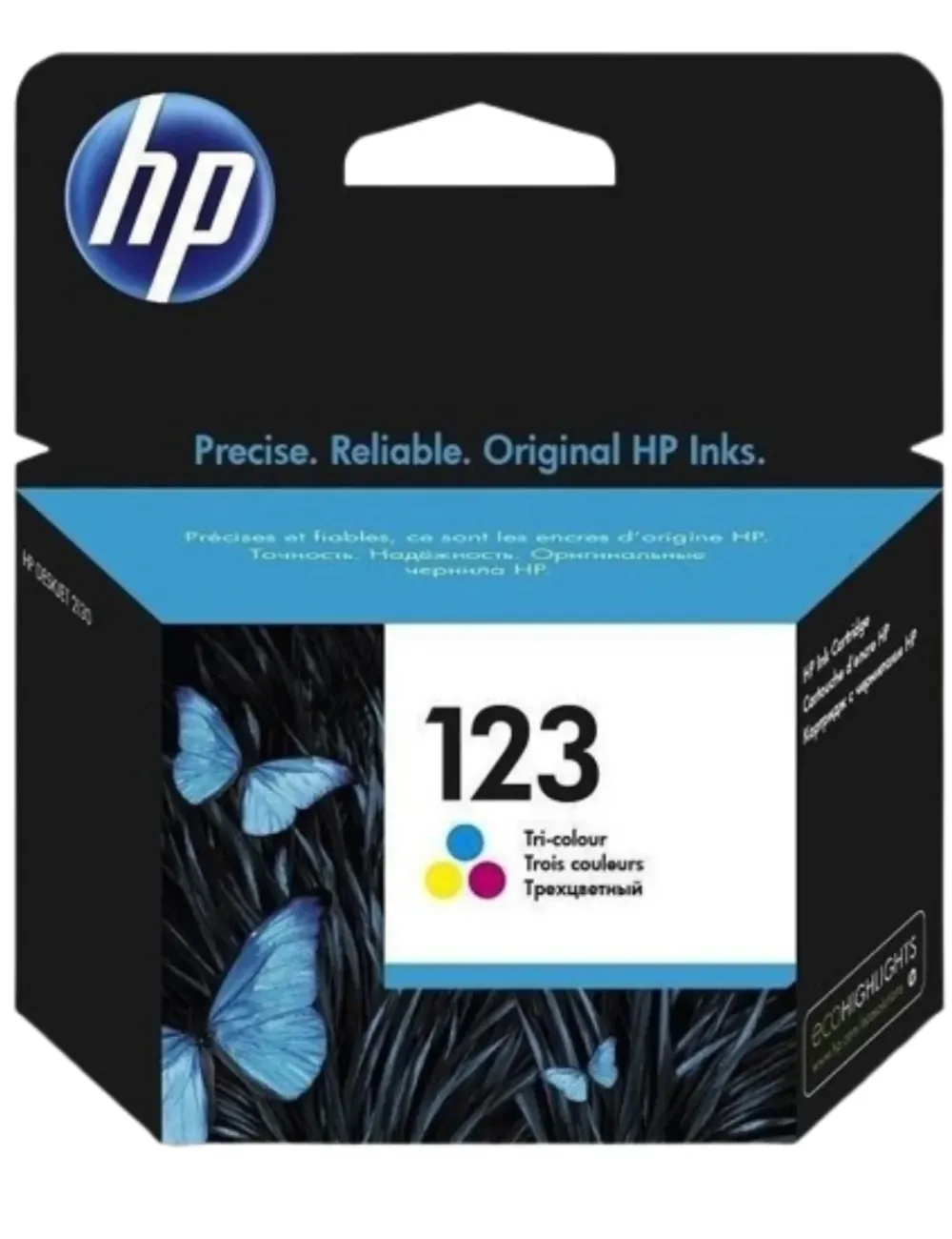 Cartouche d’encre couleur originale HP 123 pour HP OfficeJet 4655 / HP DeskJet 2130/3630/3733 (Réf. F6V16AE)