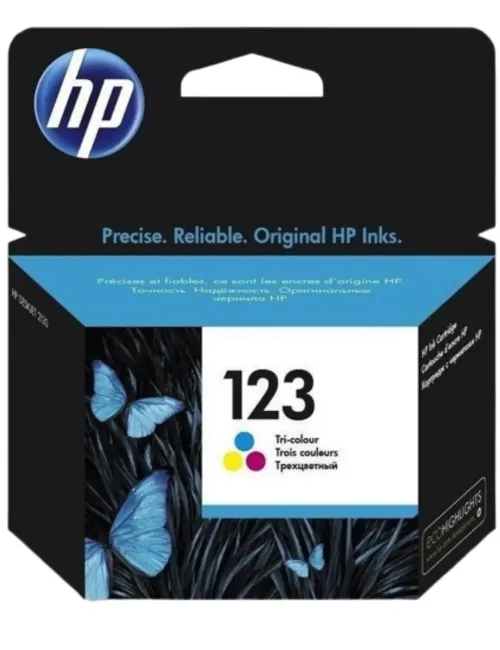 Cartouche d’encre couleur originale HP 123 pour HP OfficeJet 4655 / HP DeskJet 2130/3630/3733 (Réf. F6V16AE)