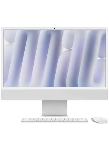 Apple iMac 24" Retina 4.5K – Puce M4 (8 cœurs CPU – 8 cœurs GPU – 16 Go de RAM – 256 Go SSD – Argent)