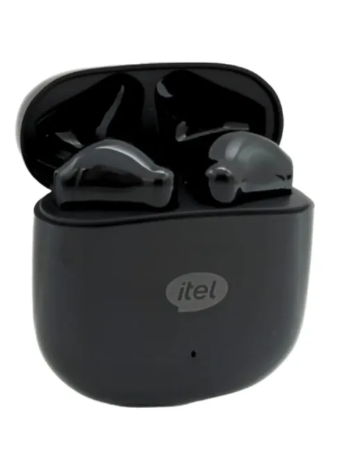 Itel Buds S10 Sahara Noir – Écouteurs Bluetooth 5h Autonomie | USB Type-C