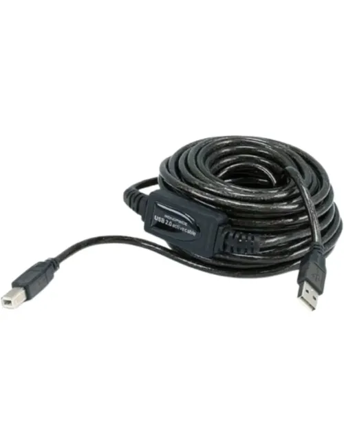 Active USB 2.0 A/B cable 15m - fast transfer