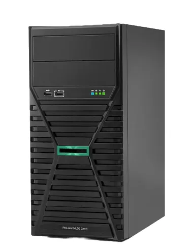HPE ML30G11 8SFF Server–Intel Xeon E-2436 2.9GHz 6-core–16 GB RAM–SATA RAID VROC–4 × 1GbE BCM5719–800W PSU–Ref. P65096-421